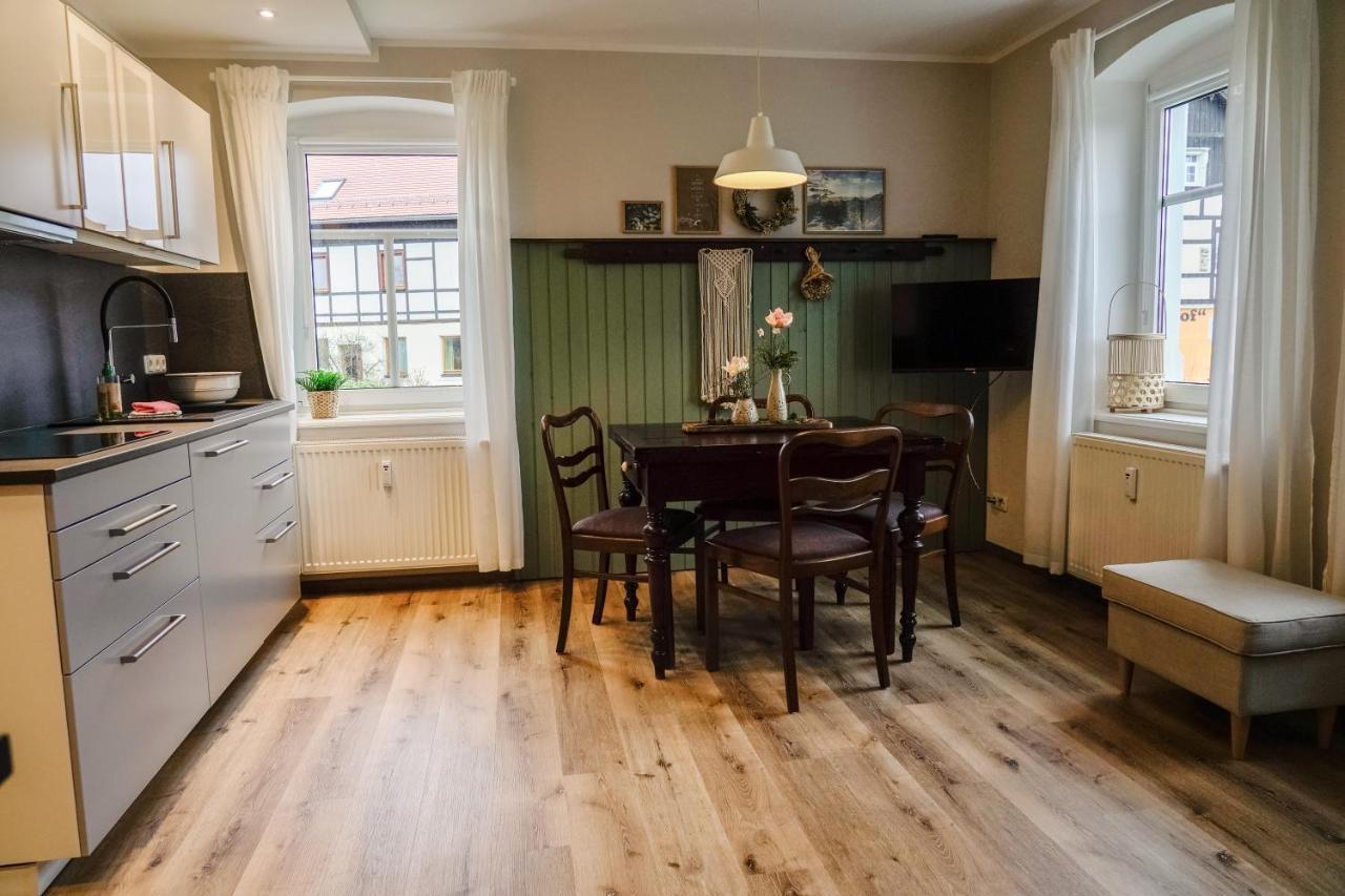 Urlaubsfreude Biedermann Haus Gluecksstein Ferienwohnung Smaragd Bad Schandau Esterno foto